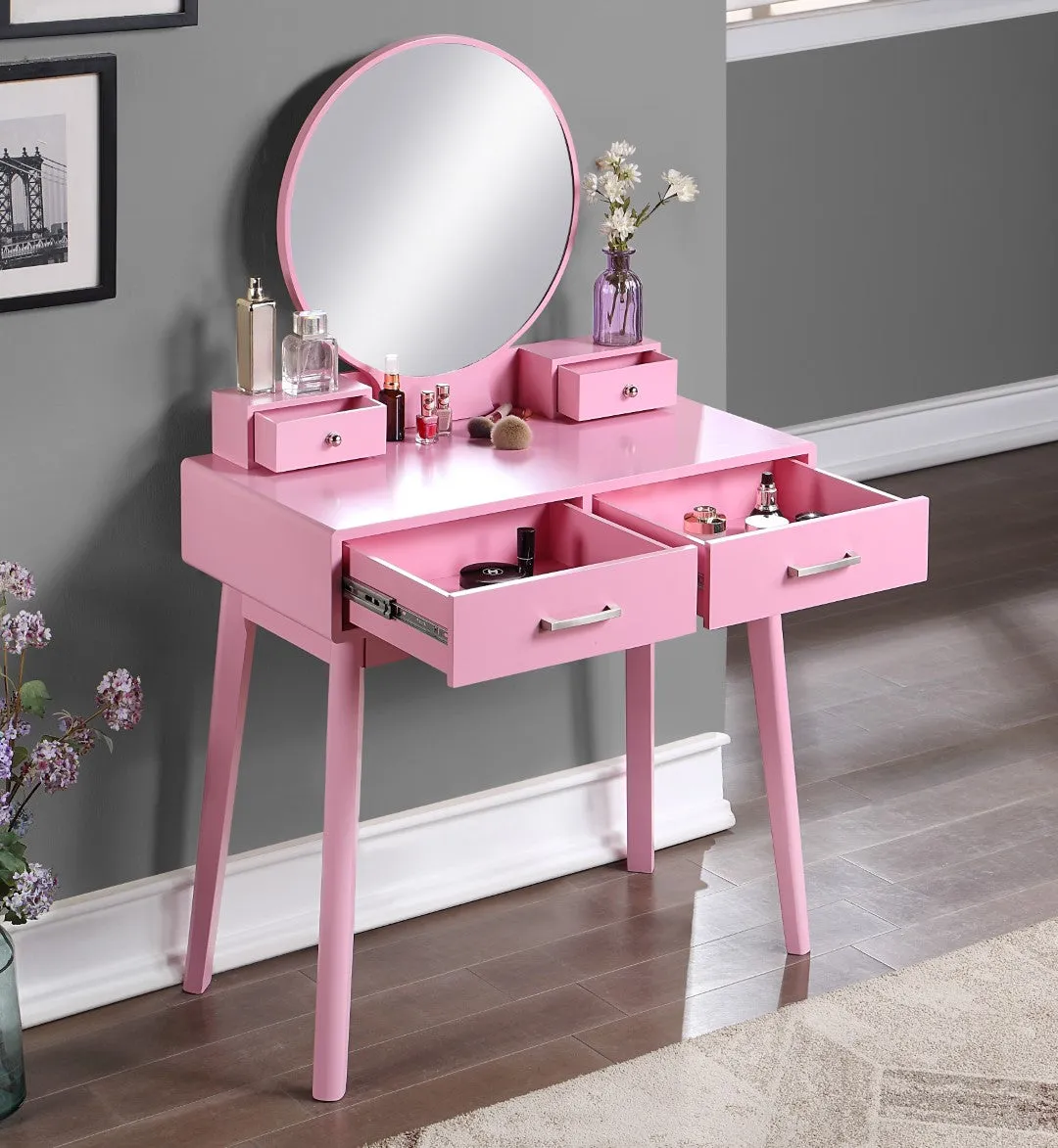 4hLiannon-Pink-Wood-Vanity-Stool-Set-Modern-Design-Solid-Rubberwood-Assembly-Needed