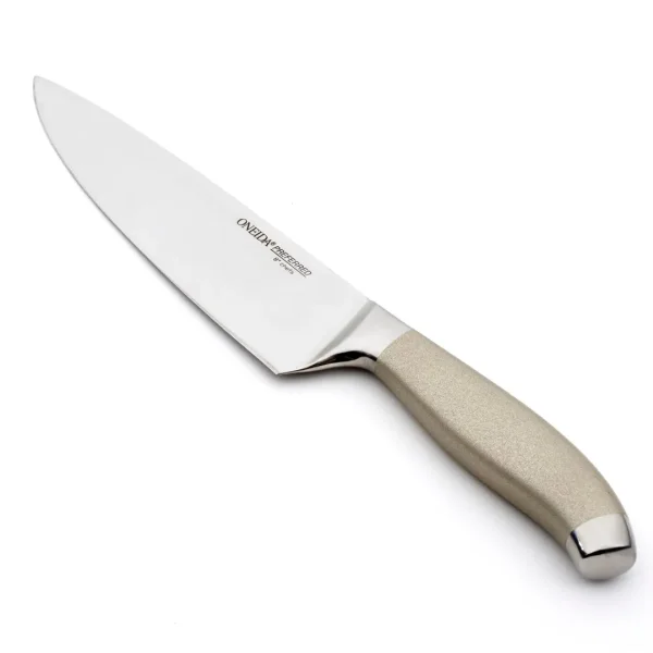 Oneida Chef Knife - Stainless Steel 8 Blade, Comfort Handle, Stylish Block