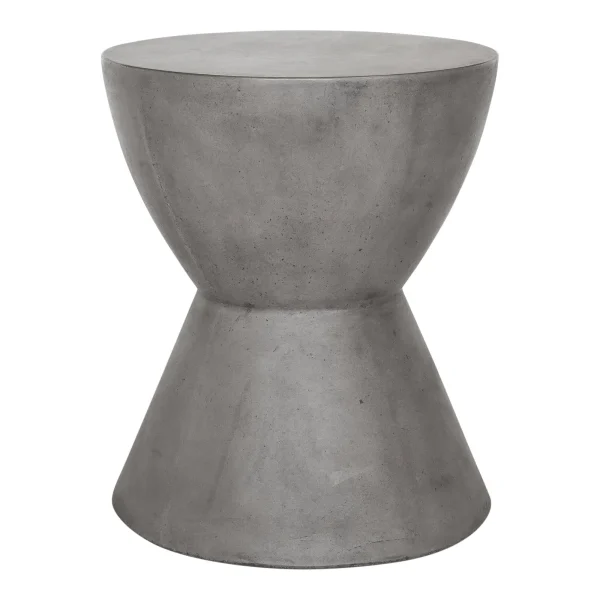 Hourglass Modern Fiber Reinforced Concrete Outdoor Stool – Lightweight, Stylish, Durable Design