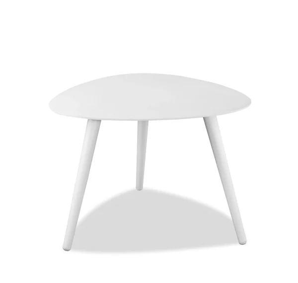 16 White Aluminum End Table - Versatile Accent Piece for Living Room, Bedroom or Office Decor
