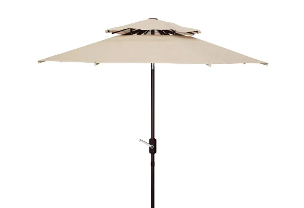 Athens 9Ft Crank Umbrella - Elegant Outdoor Shelter with Classic French Style for Chic Terraces