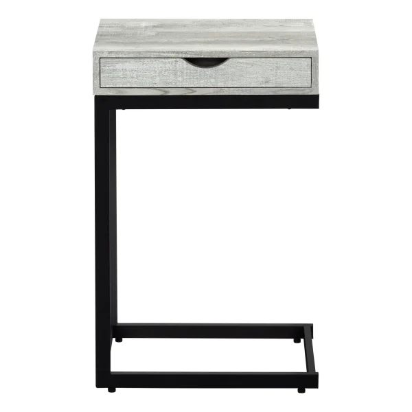 Accent Table - Stylish C-Shaped End Table with Storage Drawer for Living Room or Bedroom Decor