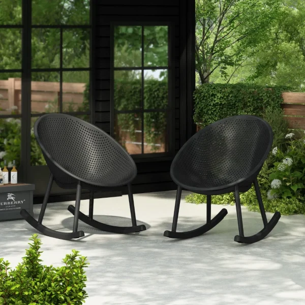 Christopher Knight Home® Gable Rocking Chairs Set - Weather-Resistant Outdoor Seating (Set of 2)