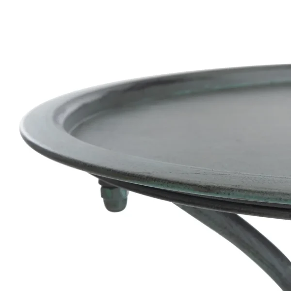 Kensi Bird Bath - Elegant Pearl White Iron Design for Tranquil Garden Retreats and Birdwatching Fun