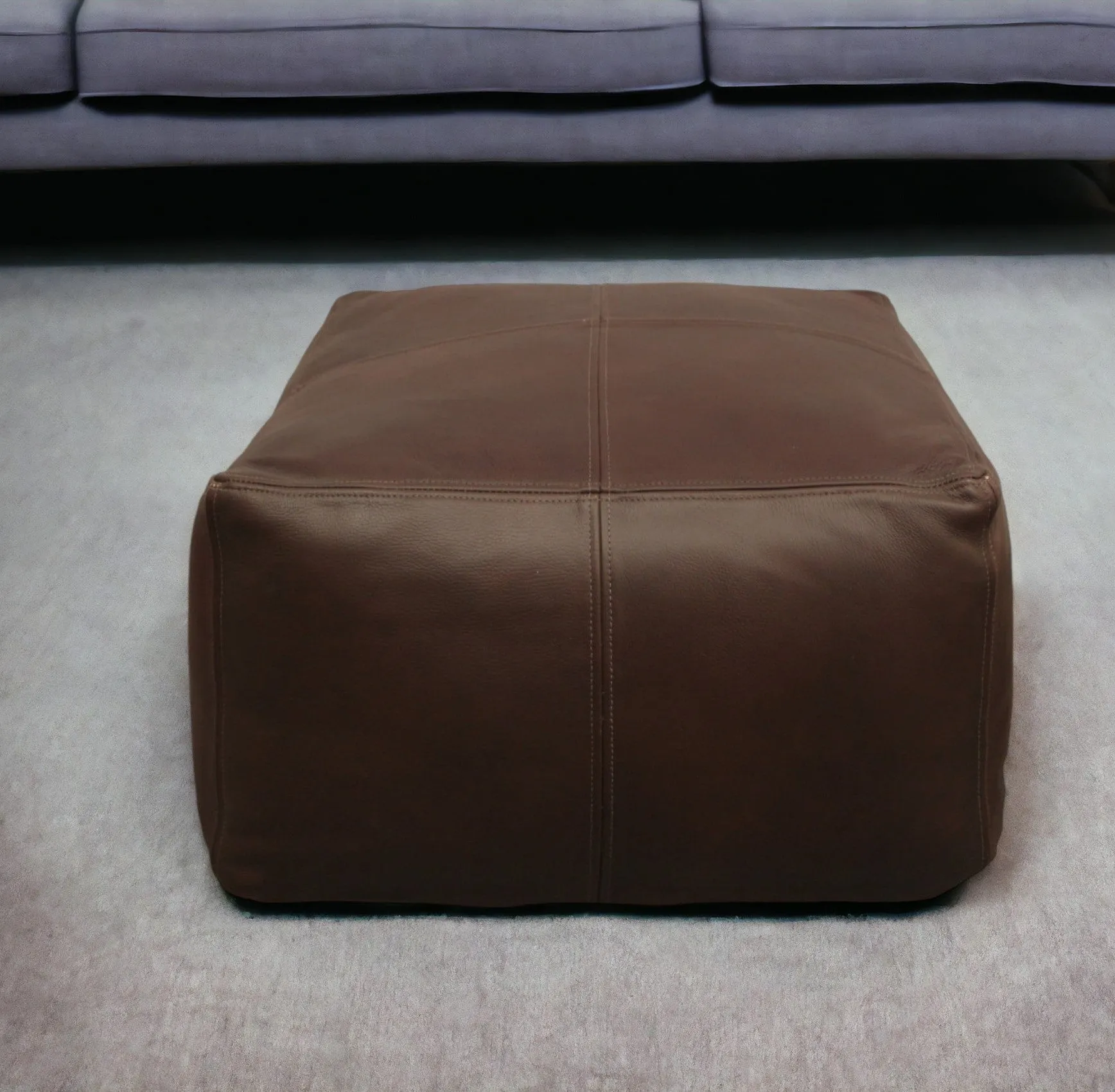5i22-Dark-Brown-Leather-Square-Pouf-Ottoman-Chic-Versatile-Accent-for-Stylish-Seating-Comfort