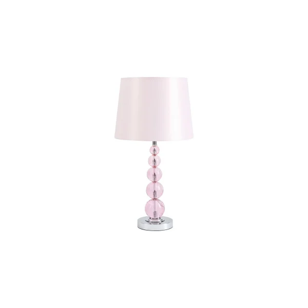 Hardback Shade Table Lamp with Crystal Accents, Pink