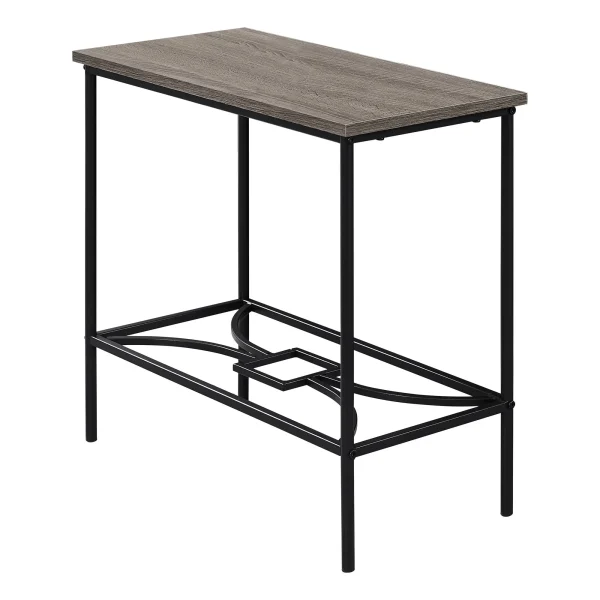 24 Taupe and Black Console Table with Ample Storage – Stylish, Durable, Perfect for Any Space!
