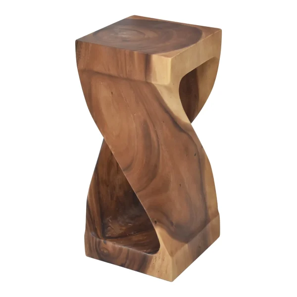 Solana Unique Accent Side Table - Solid Acacia Wood with Natural Finish for Stylish Home Decor