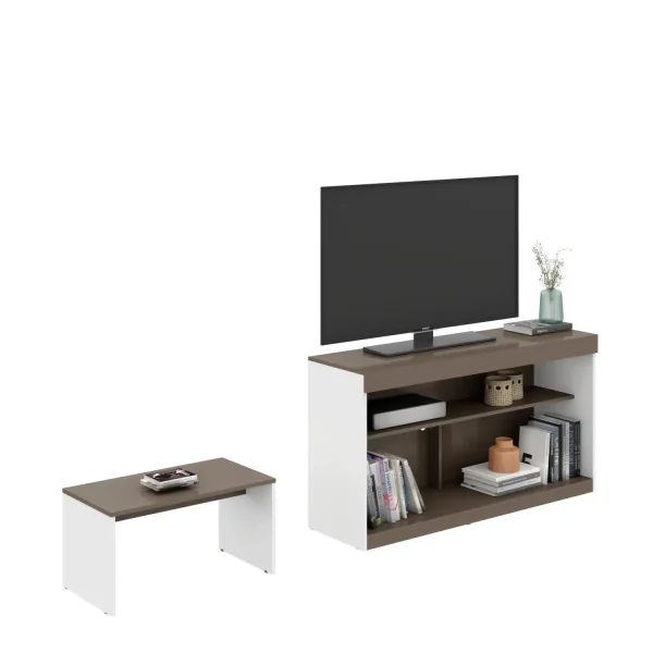 51 Light Gray and White Console Table - Stylish Multi-Functional Storage for Living Spaces & Decor