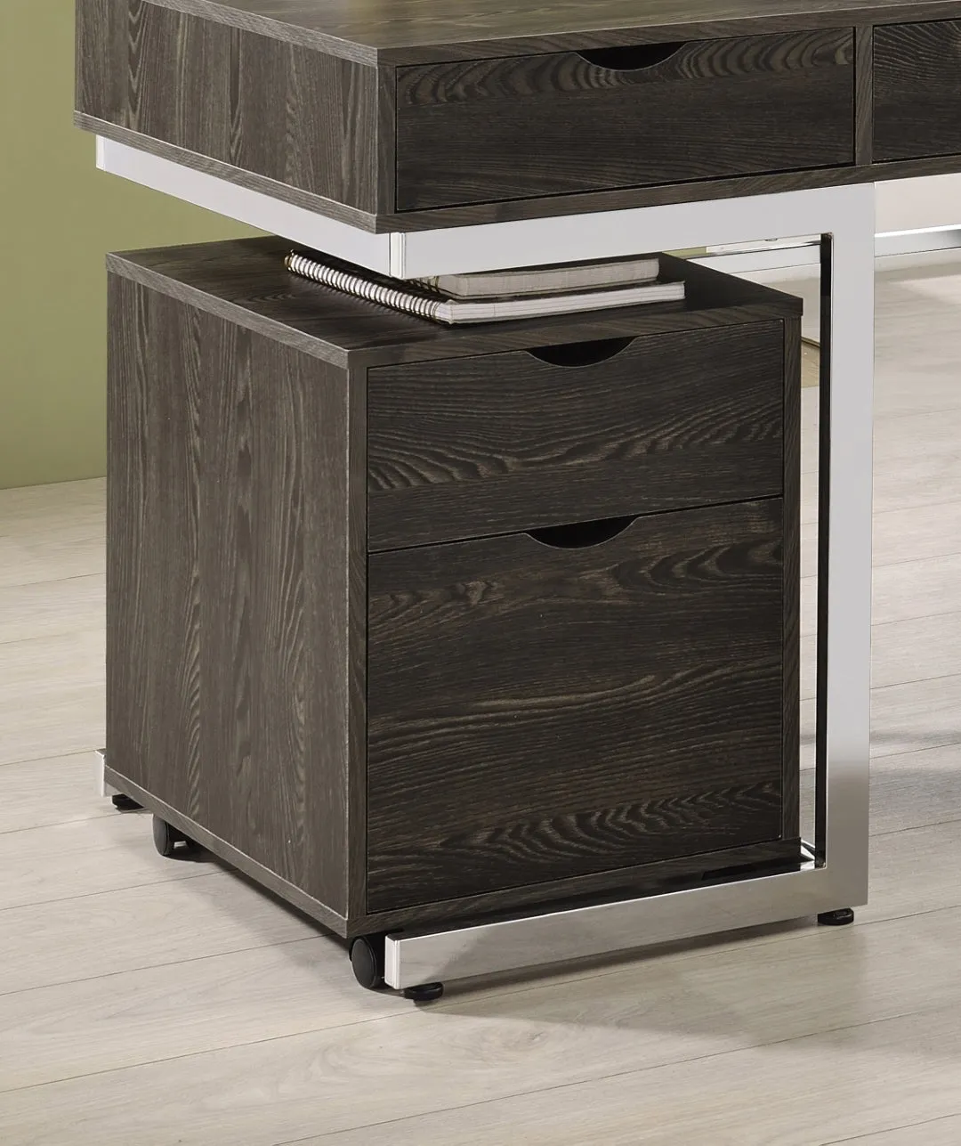 7fNoorvik-Dark-Oak-2-Drawer-Mobile-File-Cabinet-with-Casters-Stylish-Storage-for-Your-Office-Needs