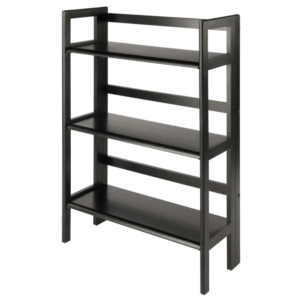 Terry 3-Tier Foldable Shelf - Versatile Storage Solution in Black for Home Office & Laundry Room