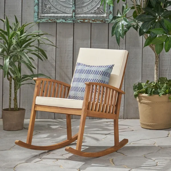 Christopher Knight Home® Casa Outdoor Acacia Wood Rocking Chair - Relax in Style!