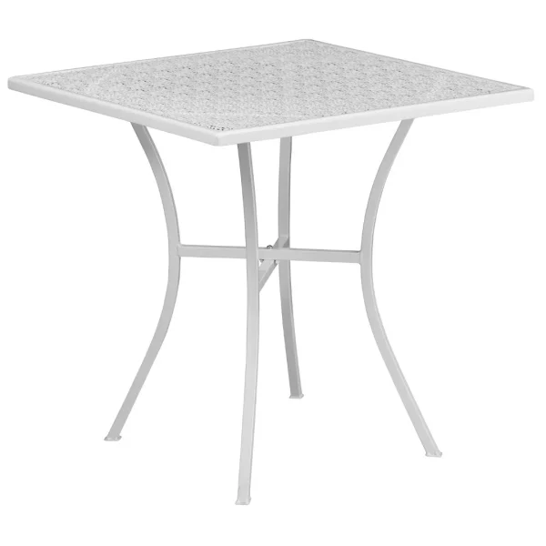 Steel Square Patio Table | 28 Outdoor Commercial-Grade Design