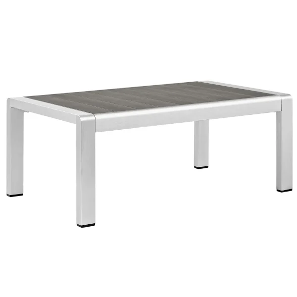 Shore Outdoor Aluminum Coffee Table - Stylish, Durable, Modern Design for Patio Gatherings & Relaxation