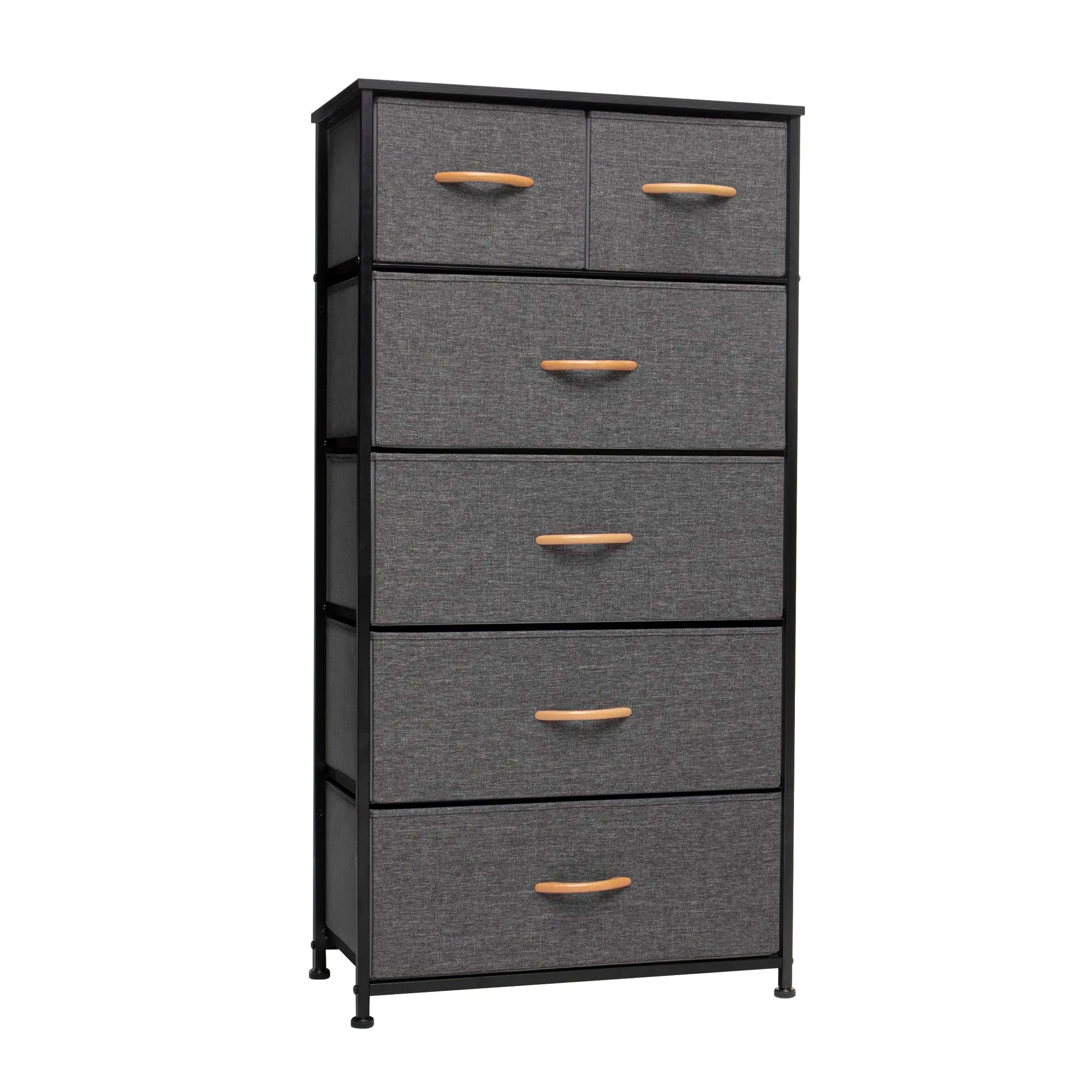 8z23-Gray-and-Black-Steel-Fabric-Six-Drawer-Chest-Stylish-Storage-Solution-for-Cozy-Bedrooms