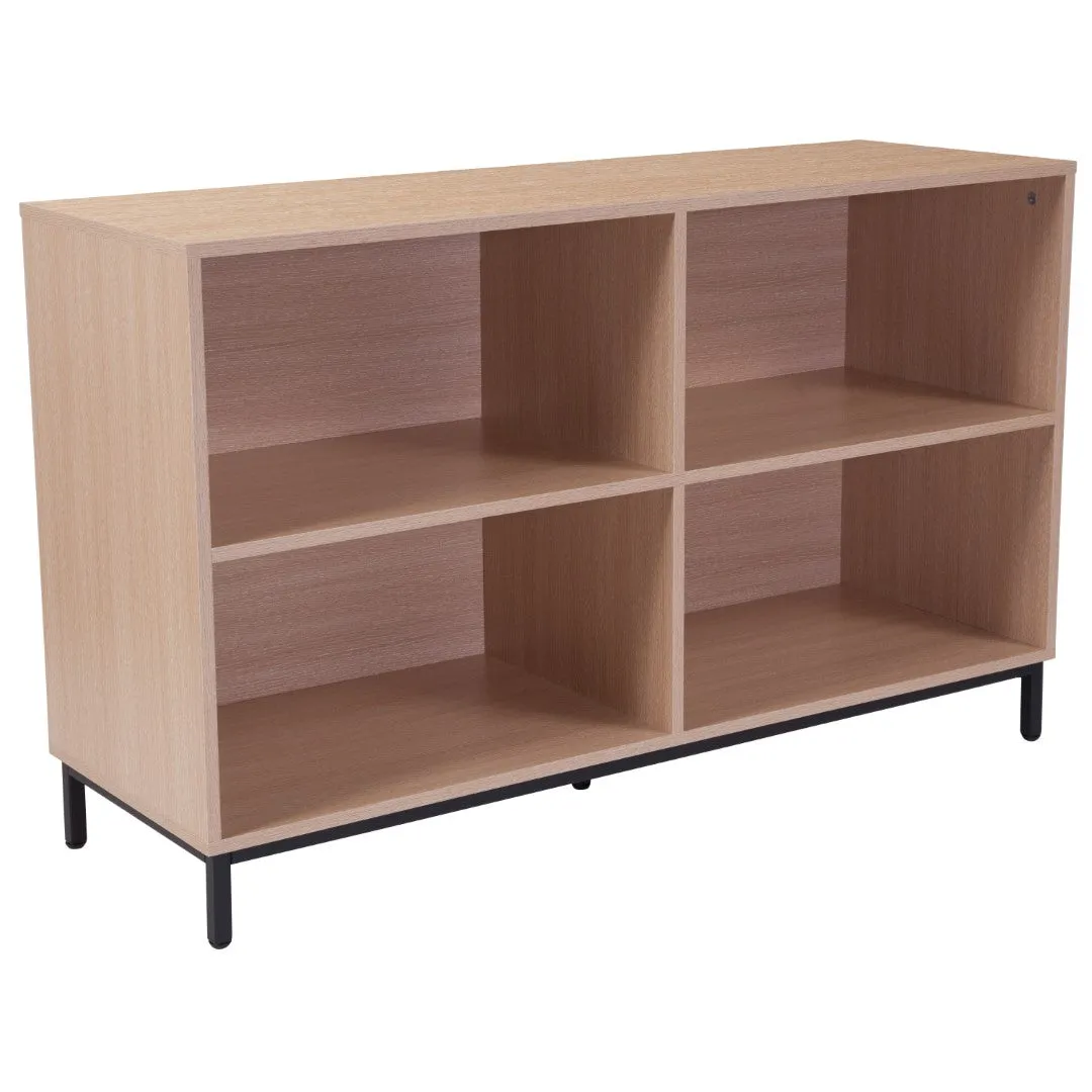 9gContemporary-4-Shelf-Bookcase-in-Oak-Wood-Grain-Finish-4725W-x-16D-x-295H