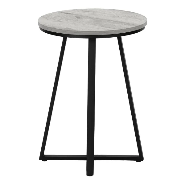 Accent Table - Contemporary Round End Table with Stylish X-Base for Living Room or Bedroom Decor