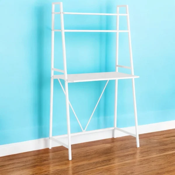 18 White Computer Desk - Stylish, Durable Writing Table for Home Office, Living Room & Bedroom