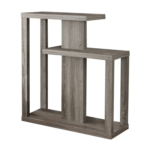 32 Taupe Free Form Floor Shelf Console Table – Stylish Storage Solution for Any Room Decor