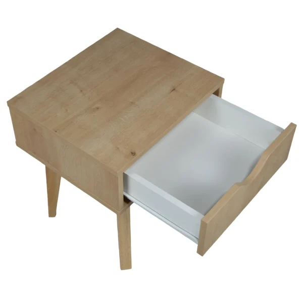 18 Natural One Drawer Nightstand - Stylish Storage Solution for Your Bedroom Essentials and Decor
